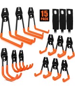 Garage Hooks, 15 Pack Heavy Duty Garage Storage Hooks (Orange) - £13.69 GBP