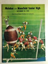 Malabar Vs Mansfield Senior High Football Program September 15 1978 Coshocton Oh - £7.64 GBP