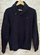 Polo Ralph Lauren Cowl Neck Sweater Mens Large Blue Vintage - £37.92 GBP