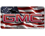 GMC Logo Inspired Art on US Flag FLAT Aluminum Novelty Auto License Tag ... - £14.11 GBP