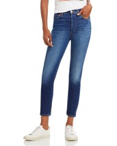 RE/DONE Women&#39;s 90s High Rise Ankle Skinny Jeans Deepsap Blue Size 29 31... - £79.64 GBP