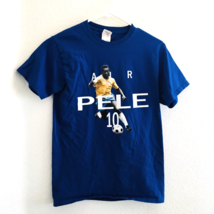 Air Pele Football King Pelé T Shirt Size S Blue Fruit of the Loom Tag Rare - £33.60 GBP