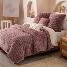 PALENA SHAGGY BLANKET WITH SHERPA VERY SOFTY THICK AND WARM QUEEN XL SIZE - £98.93 GBP