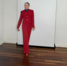 Luca Luca Red Silk Pant Suit XS - €1.814,14 EUR