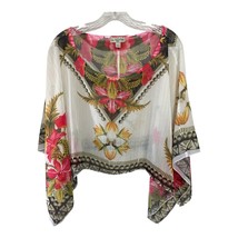 Live and Let Live Sheer Floral Poncho Top Women’s 1X - $17.10