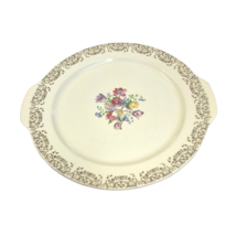 Vtg Taylor smith China China 13 Inch Handled Round Serving Platter Cake Plate - £28.40 GBP