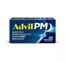 Advil PM Pain Reliever /Nighttime Sleep Aid Caplet 400 ct. - £46.61 GBP