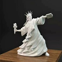 Throw Torch Riot Of Liberty Banksy Fine Art Resin Statue Figurine Home Décor  - £179.45 GBP