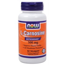 NOW Foods Carnosine 500 mg., 50 Vegetarian Capsules - £18.03 GBP