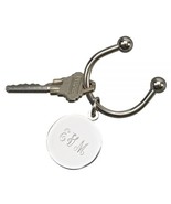 Personalized Loop Ball Keychain with Engravable Disk S Plated Free Engra... - $13.95