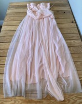 Birdy Grey Women’s Strapless Chiffon ball gown size S Pink T10 - £20.01 GBP