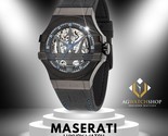New Maserati Potenza Men&#39;s Automatic Watch R8821108009 Black Limited Edi... - $273.66