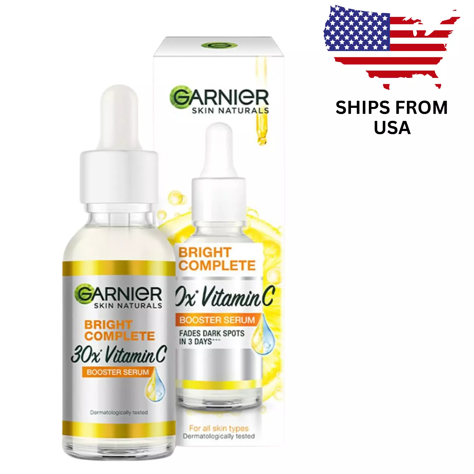 Garnier Light Complete VITAMIN C 30X Booster Face Serum 30 ml Ships From... - $20.56 CAD