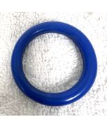 Vintage Chinese LT Cobalt Blue Peking Glass Hoop Ring Sewing Basket Hand... - $12.38
