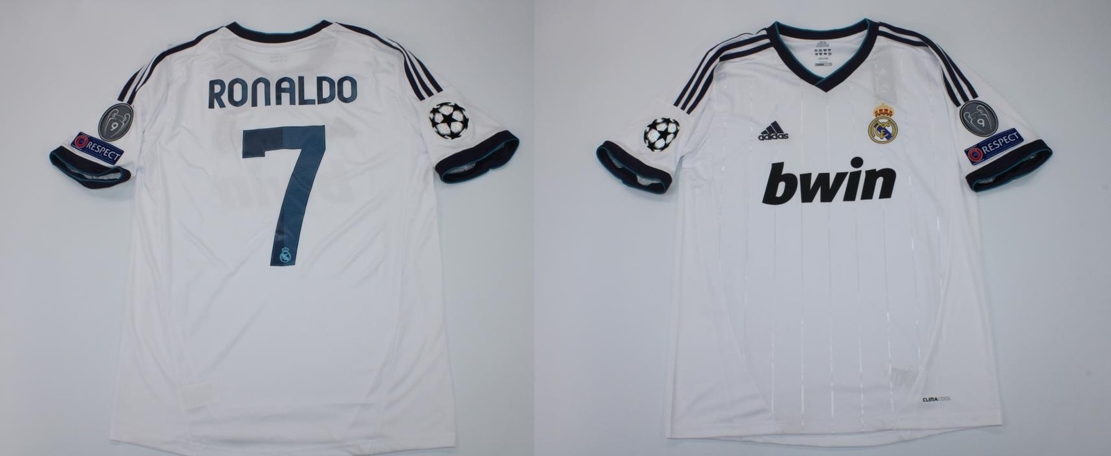 real madrid jersey 2012 2013 shirt cristiano ronaldo short sleeve ucl style