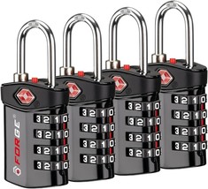 4 Black Forge TSA Luggage Lock Locks Combination Lock TSA17019 4 Digit C... - $243.96 MXN
