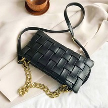 Weave Design Leather Crossbody Bags For Women 2022  Solid Color Shoulder Handbag - £21.49 GBP