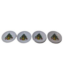 VTG Child’s Mini Christmas Tree Bear Tea Party Set Replacement Plates Set Of 4 - £12.21 GBP