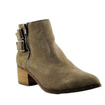 BLEECKER &amp; BOND Womens Shoes Size 8M Taupe Suede Ankle Boots Heels - $53.09
