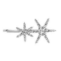 CM Silver Hairpin Rhinestone Hair Clips Snow Elegant Hair Accessories, 6 Pieces - £8.92 GBP
