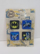 DC Comics Warner Bros Batman 4 Piece Eraser Set Innovative Designs Erasers - $12.42