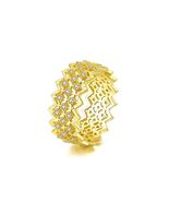 Mozume 14K Gold Plated Sterling Silver Ring Eternity Band (Gold 2, 8) - $1,388.67 CAD Mozume 14K Gold Plated Sterling Silver Ring Eternity Band (Gold 2, 8) - $1,388.67 CAD