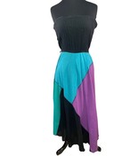 Vintage Dotti Colorblock Strapless Gauze Dress Size Small - £14.70 GBP