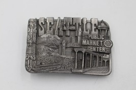 Seattle Washington Pewter Belt Buckle Siskiyou Native American Pike Place 1981 - £13.92 GBP