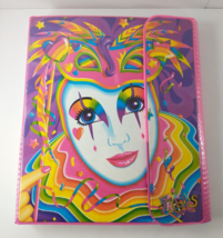 Vintage LISA FRANK Mardi Gras Clown 3-Ring Binder Trapper Keeper + Folders RARE! - £119.90 GBP
