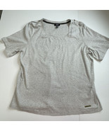 Jones NY Womens Top 2X Gray Heater Square Neck Tapered Short Sleeve New ... - $231.12 MXN