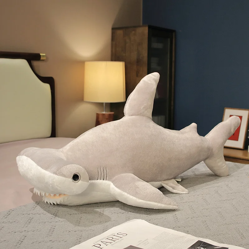 55cm grey shark 55- Giant Size Blue Whale Plush Toy Sea Animal Stuffed Huggable - $19.50