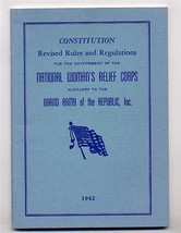 National Woman&#39;s Relief Corps Constitution 1962 Grand Army of the Republic  - £21.68 GBP