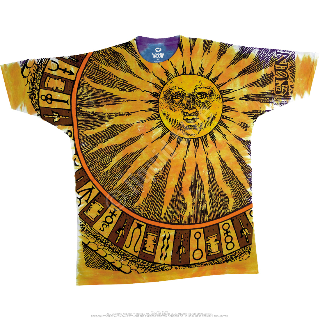 SALE Sun Moon All Over  Tie Dye Shirt    S  M  L