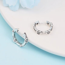 925 Sterling Silver Radiant Sparkling Hearts Hoop Earrings For Women - $18.99