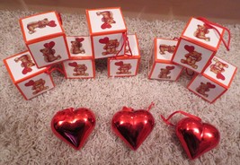 VINTAGE BUT NEW VALENTINE&#39;S DAY LOVE HEART TEDDY BEAR HEAVY PAPER BOX OR... - $6.92