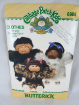 VTG Butterick Cabbage Patch Kids Pattern 6984 Doll Clothes Fur Coat Hat - $96.48 MXN