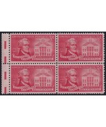 1086 Miscut Gutter Snipe Error / EFO Block of 4 &quot;Abraham Lincoln&quot; Mint NH - $10.99