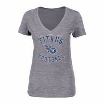 2024 Tennessee Titans Licensed Women's Raglan V-Neck Shirt Jersey Grey Xl & 2XL - £25.17 GBP