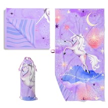 Quick Dry Towel For Kids - Thin And Large (30&quot;X60&quot;) - Unicorn Microfiber Beach T - £23.08 GBP