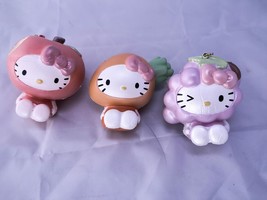 Set of 3 Hello Kitty Fruit-Themed Squishy Keychains - $11.89