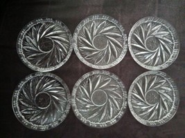 Anna Hutte Lead Crystal Coasters, Set Of 6, Bavarian, Made In Germany - £13.95 GBP