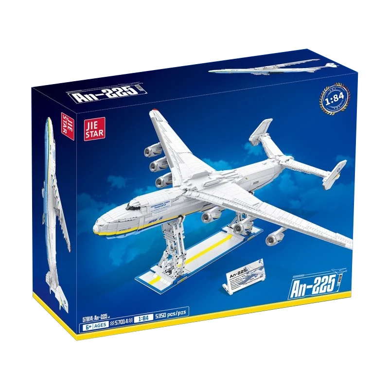 57014 5350pcs MOC Building Blocks Large Transport Aircraft An-225 Model Aviation - £253.34 GBP