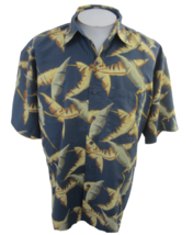 Premiere Men Hawaiian camp shirt L pit to pit 25 aloha luau tropical jun... - £13.19 GBP