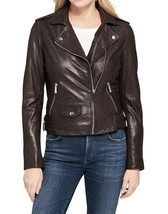 Women&#39;s Genuine Lambskin Real Leather Jacket Slim fit Biker Jacket For W... - £90.84 GBP