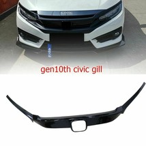 3PCS Front Bumper Cover Sport Grille ABS Glossy Black for honda civic 20... - £42.66 GBP