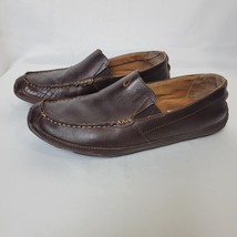 OLUKAI Men&#39;s Akepa Moc Driving Moccasins Brown Leather Loafers Size 9 Sl... - $36.62