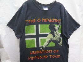 VTG Type O Negative Liberation of Vinnland Tour Band T Shirt L 1996 Blue... - $356.25