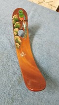 Costa Rica Souvenir Handcrafted Wood Wine Bottle Holder Bird &amp; Flowers - £7.10 GBP