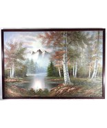 M. Scott Original Oil Painting Canvas Signed 3D Impasto Mountain Creek 2... - $244.81 CAD
