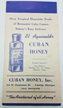 Vtg 1939 Advertising Flyer El Aquinaldo Cuban Honey Printed in USA Lansi... - $9.76